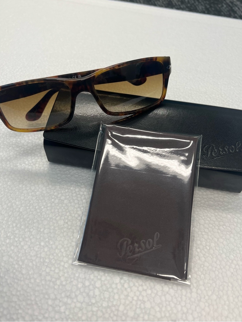 Persol Men’s Tortoiseshell Sunglasses with Brown Gradient Lenses